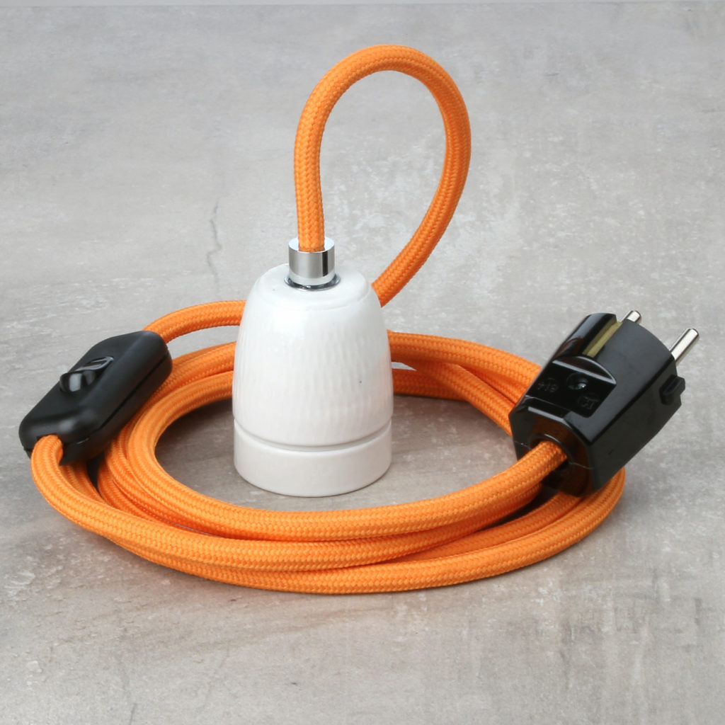 Textilkabel Mit Stecker Und Fassung